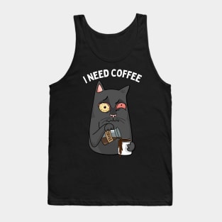 I need coffee lover coffee addict This Girl Runs On Caffeine And Sarcasm Funny Tank Top